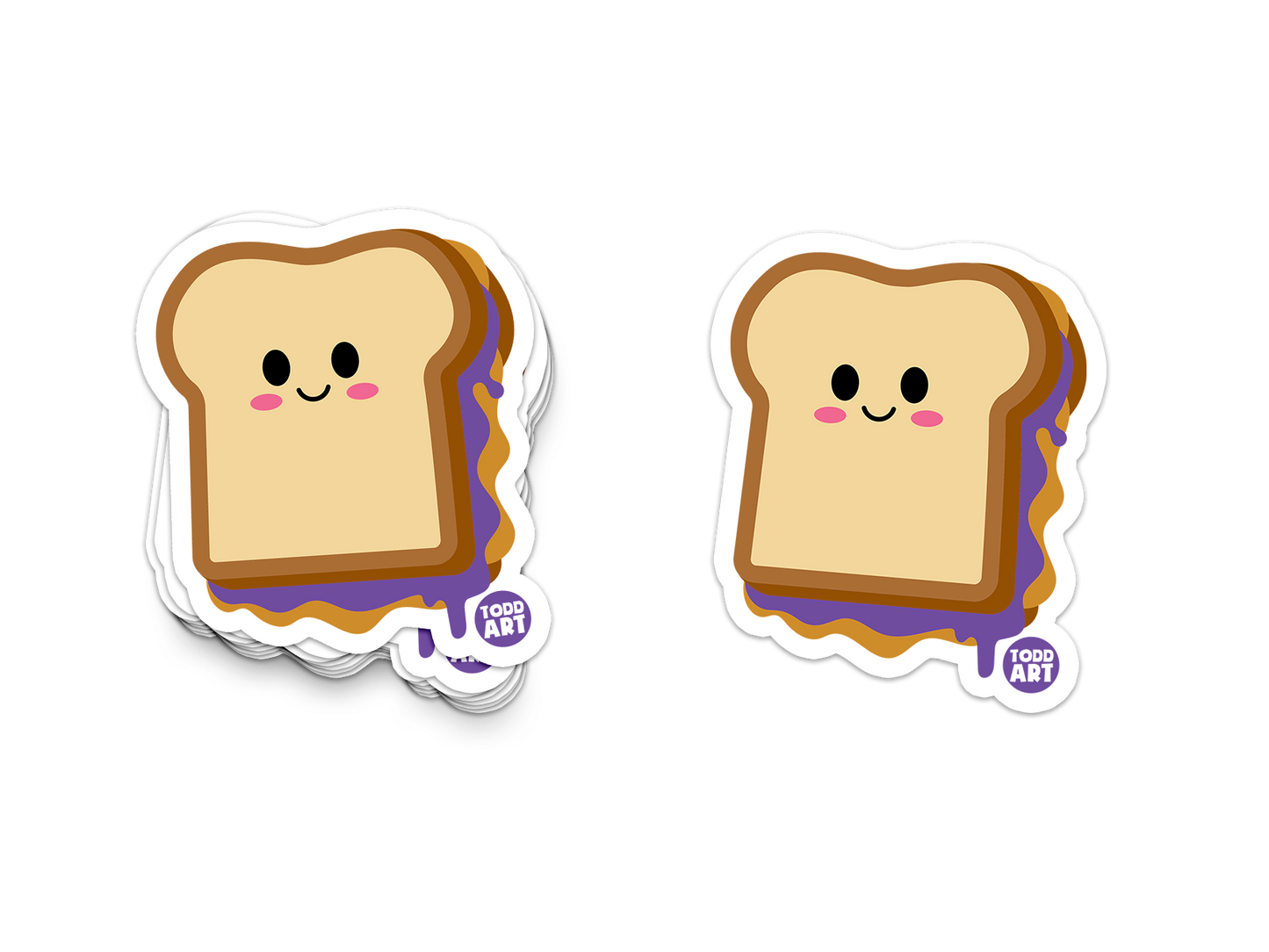 PBJ Sandwich Vinyl Sticker