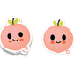 Peach Vinyl Sticker