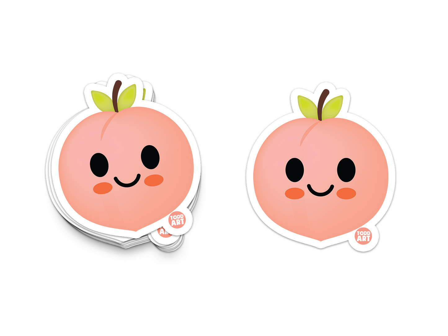 Peach Vinyl Sticker