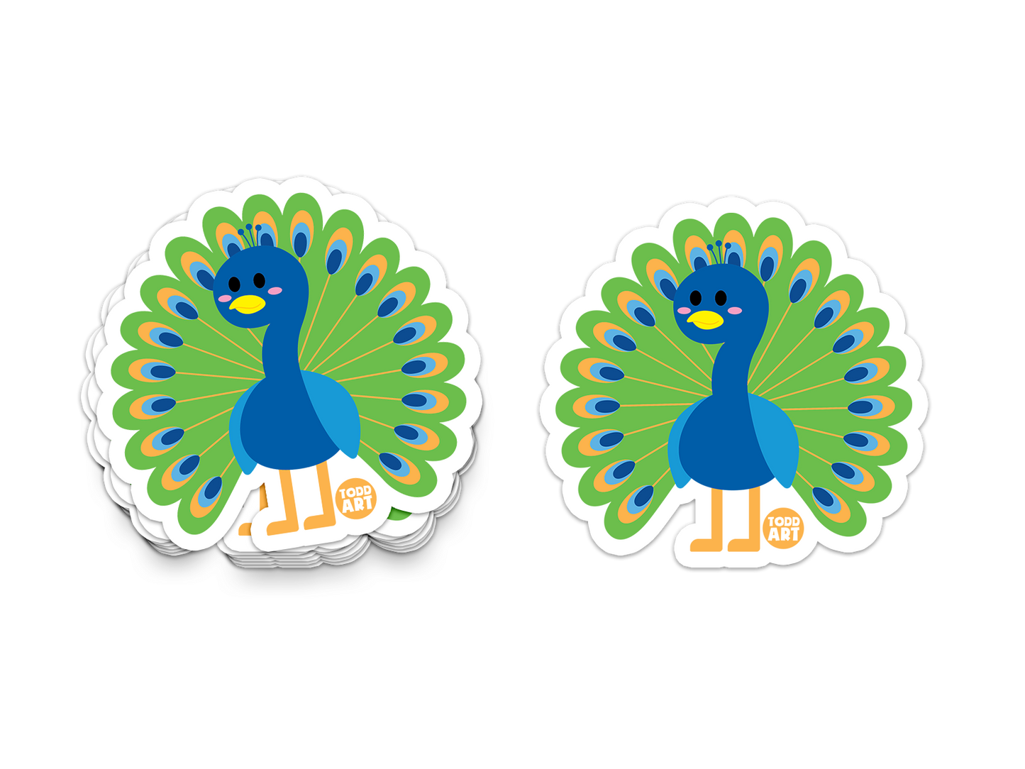 Peacock Vinyl Sticker