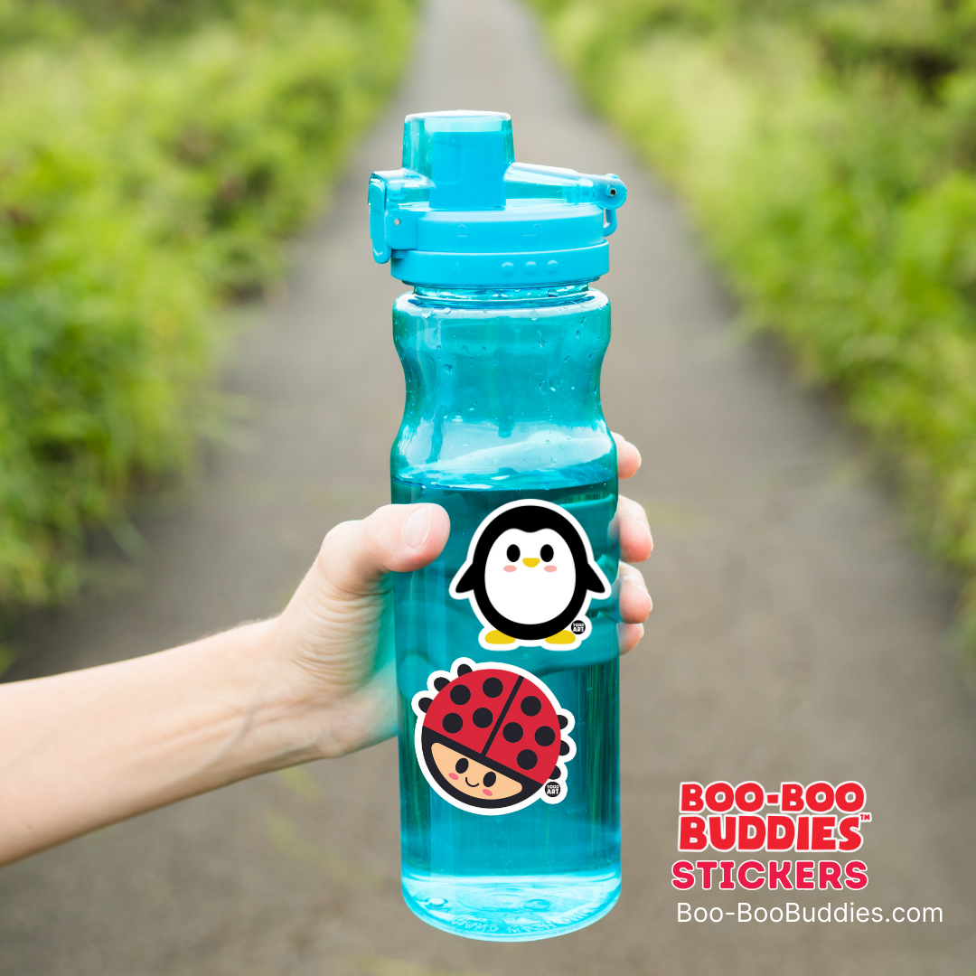 Boo Boo Buddies™ Tomato Soup Can Sticker – Cute Kawaii Vinyl Sticker, Waterproof & Glossy, 3" Die-Cut