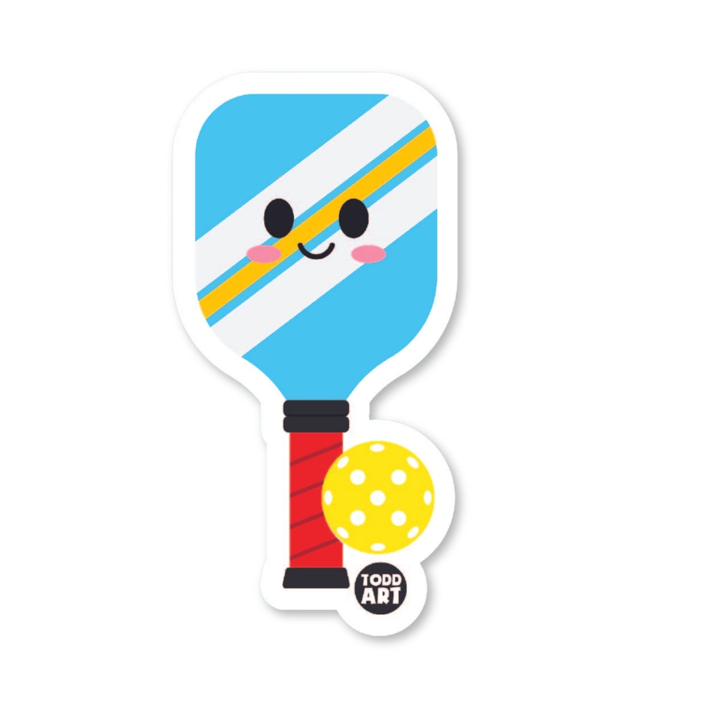 Pickleball - 3" Art Sticker