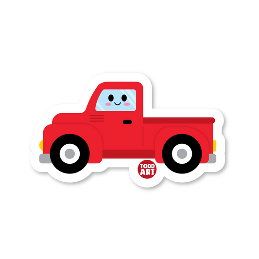 Boo Boo Buddies pickup truck sticker — waterproof UV-resistant 3″ vinyl decal ideal for water bottles & notebooks