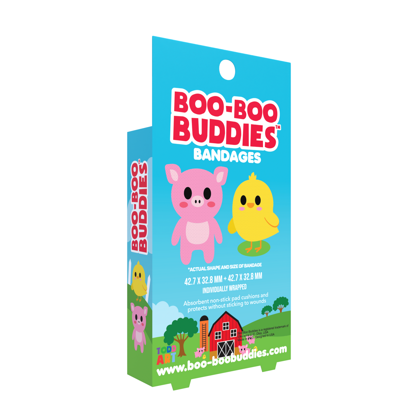 Pig & Chick Bandages for Kids – Waterproof, Latex-Free, 24 Count