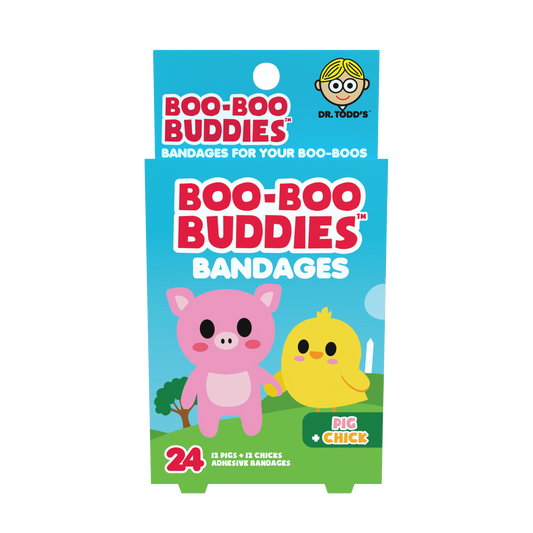 Pig & Chick Bandages for Kids – Waterproof, Latex-Free, 24 Count