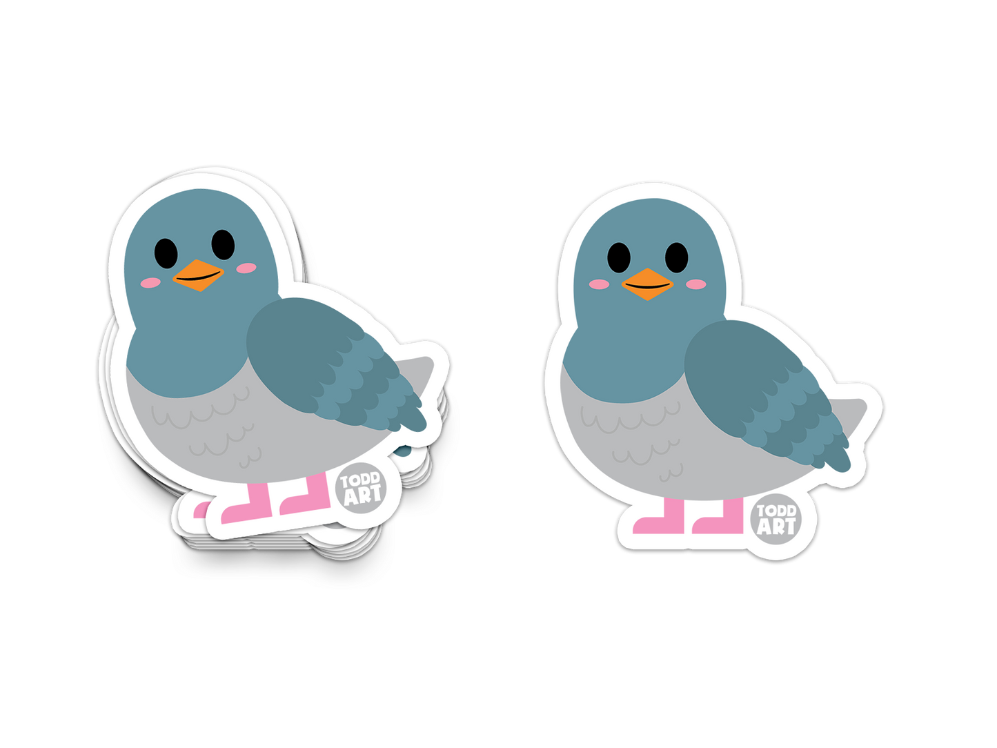 Pigeon - 3" Art Sticker