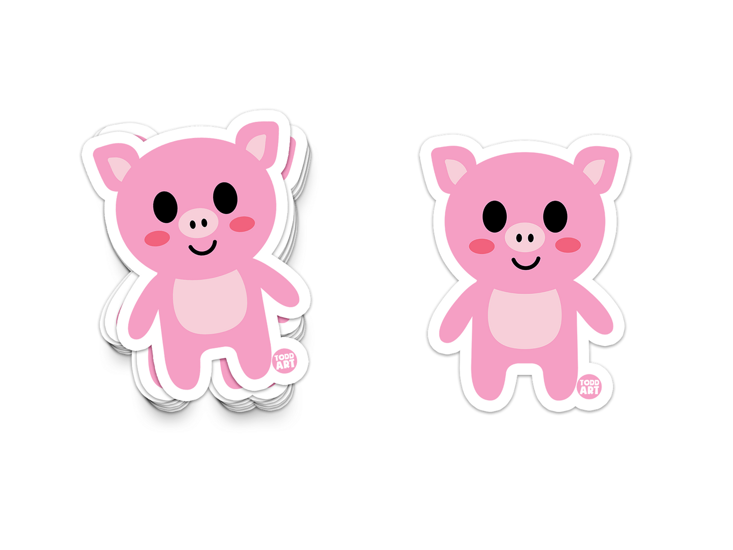 Pig - 3" Art Sticker