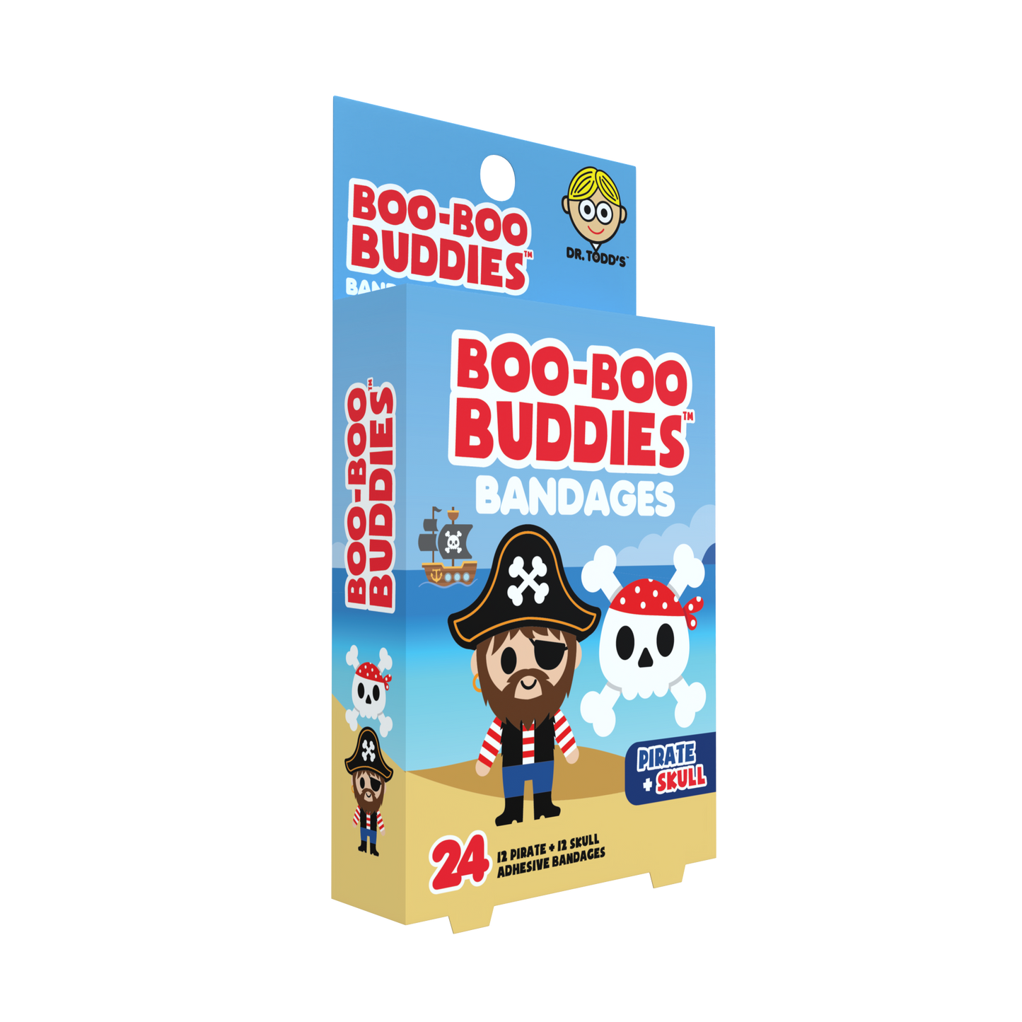 Boo Boo Buddies® Pirate & Skull Bandages – 24 Count | Adventure Kids Bandages | Free Shipping