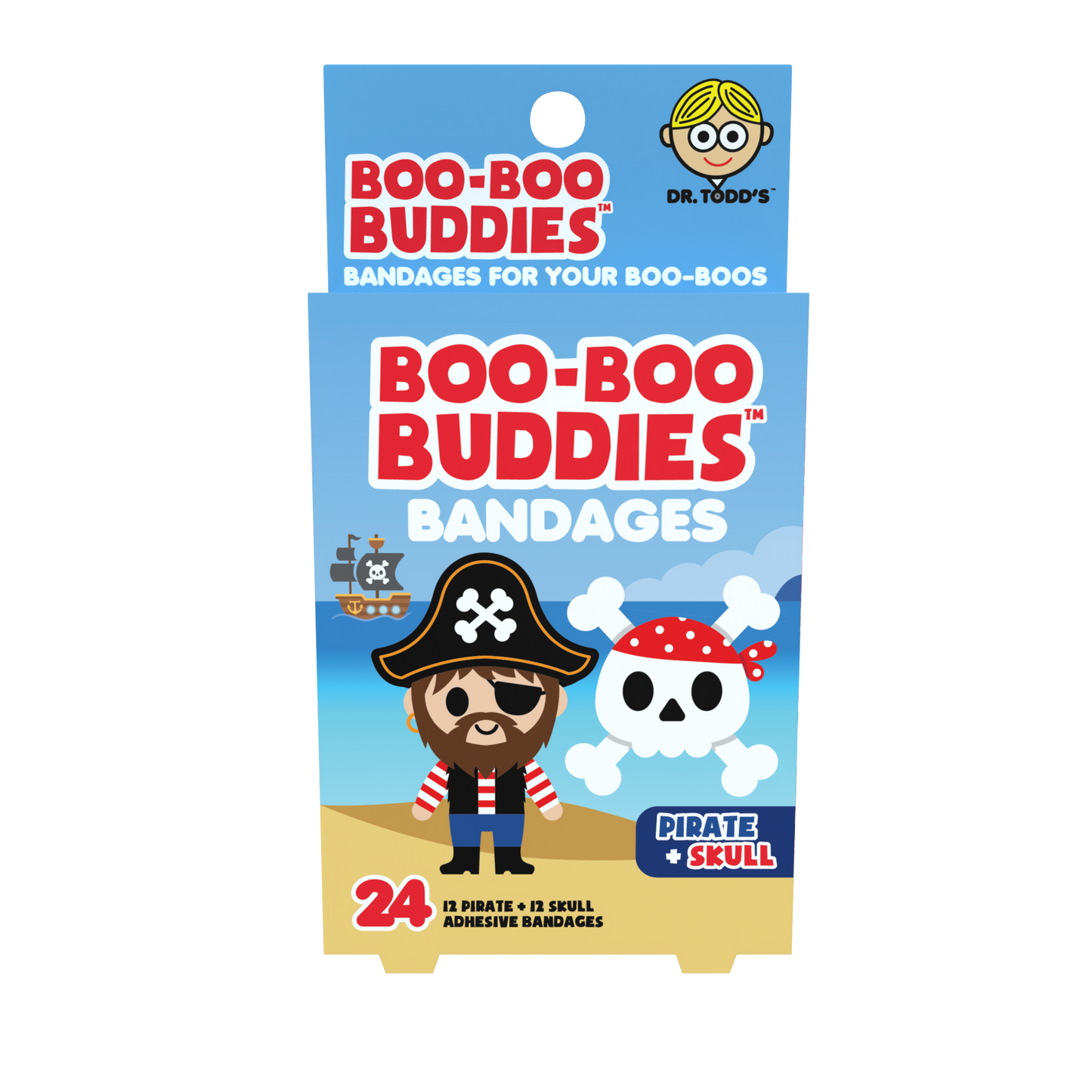 Boo Boo Buddies® Pirate & Skull Bandages – 24 Count | Adventure Kids Bandages | Free Shipping