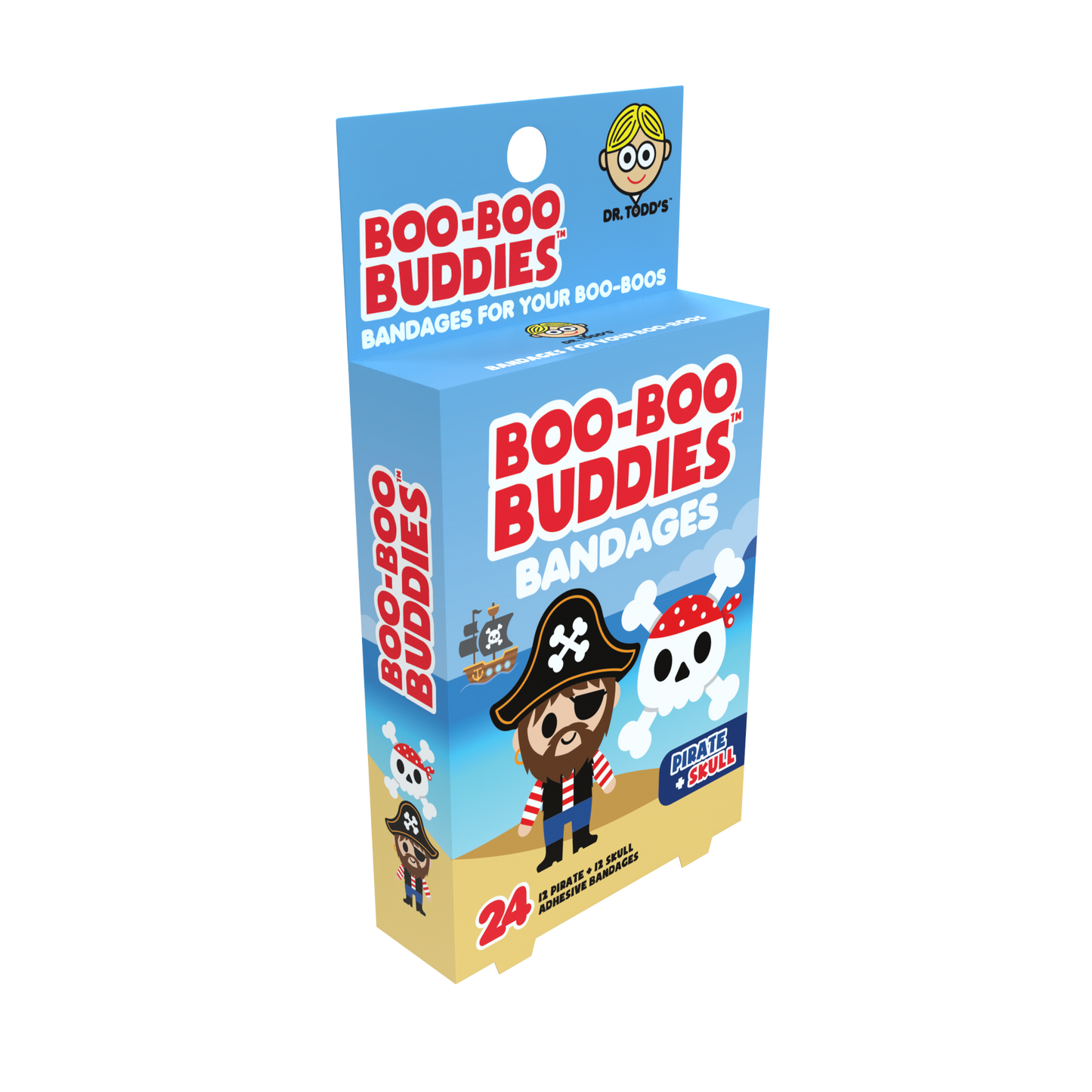 Boo Boo Buddies® Pirate & Skull Bandages – 24 Count | Adventure Kids Bandages | Free Shipping