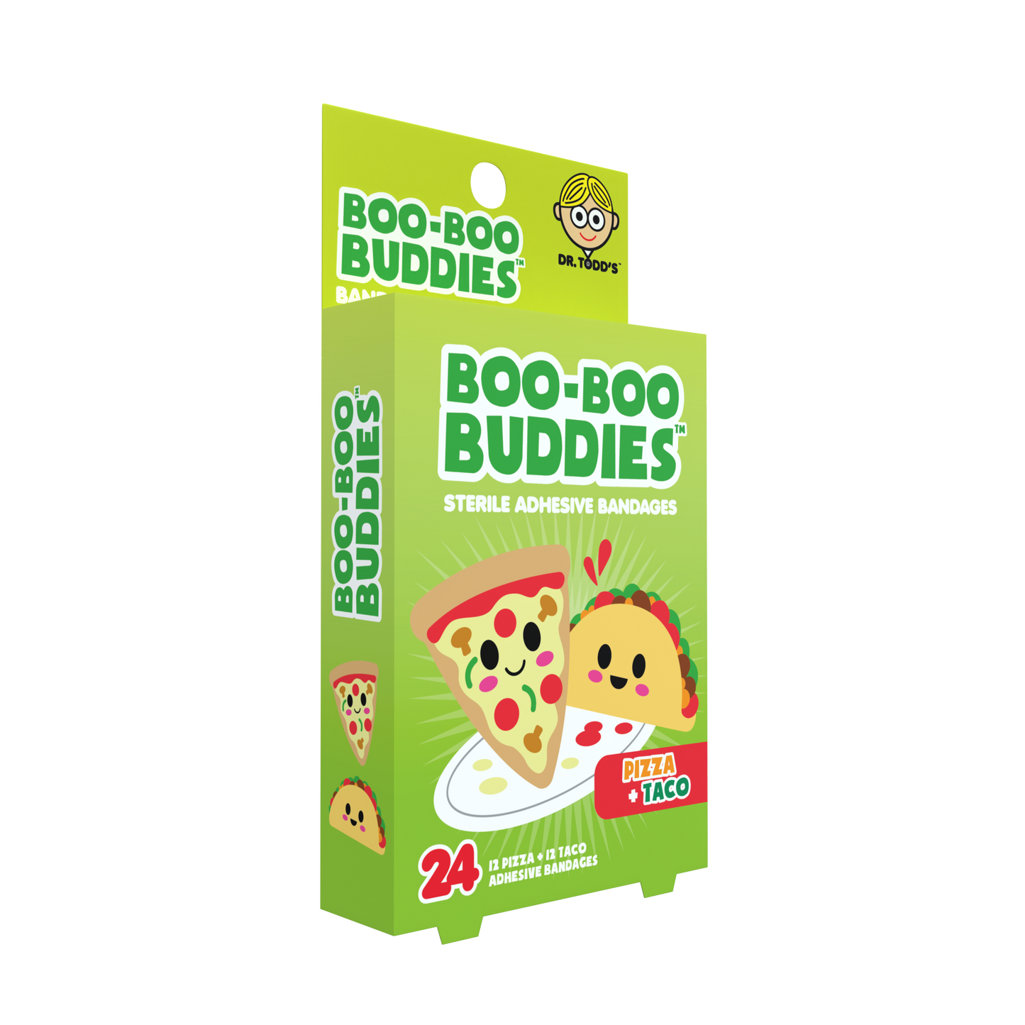 Pizza & Taco Bandages – 24 Pack | Fun Kids Adhesive Bandages, Latex-Free