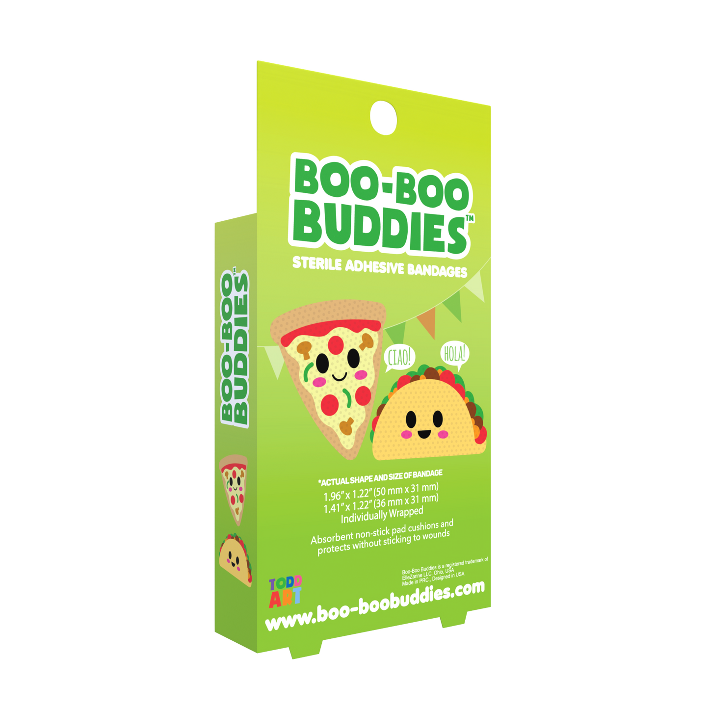 Pizza & Taco Bandages – 24 Pack | Fun Kids Adhesive Bandages, Latex-Free