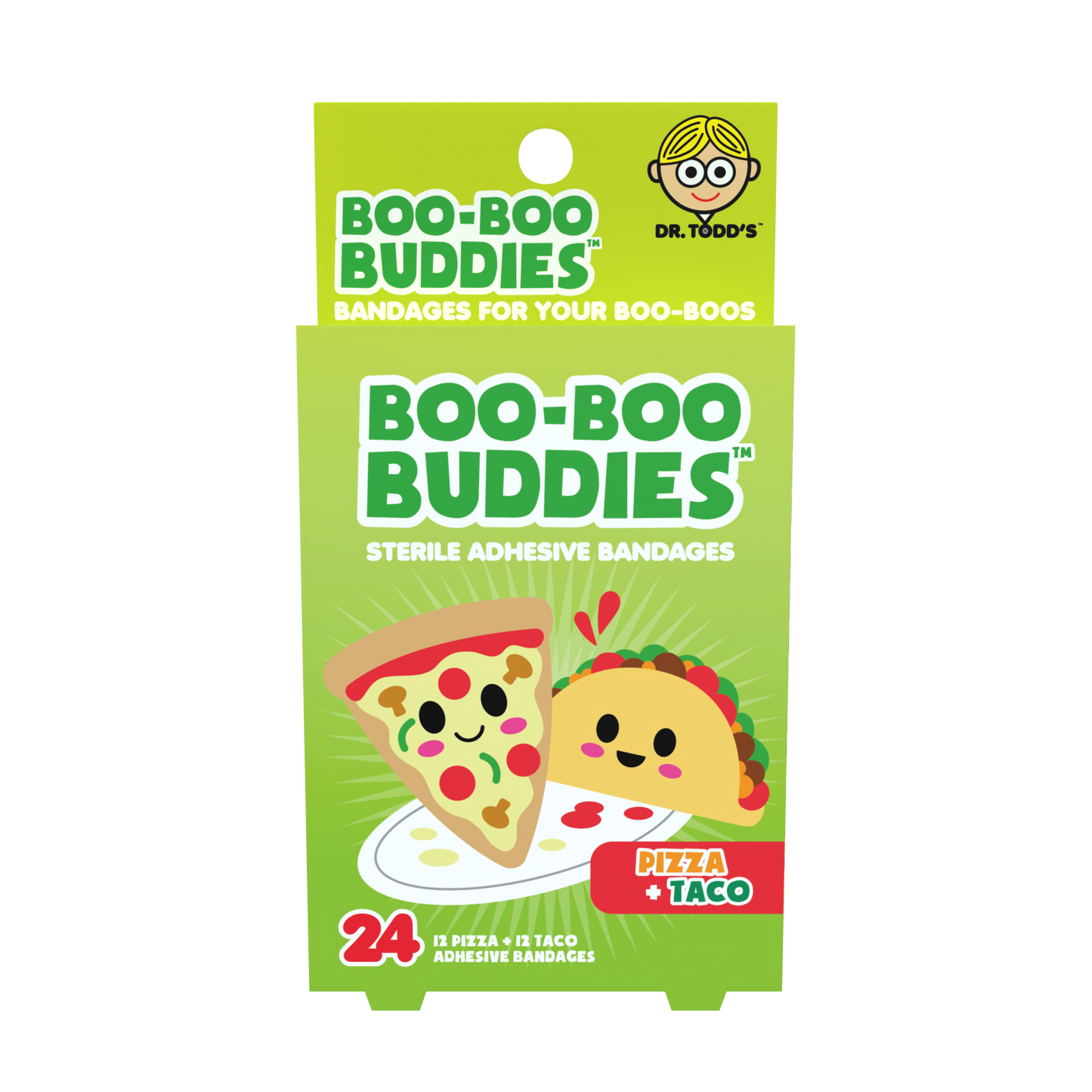 Pizza & Taco Bandages – 24 Pack | Fun Kids Adhesive Bandages, Latex-Free