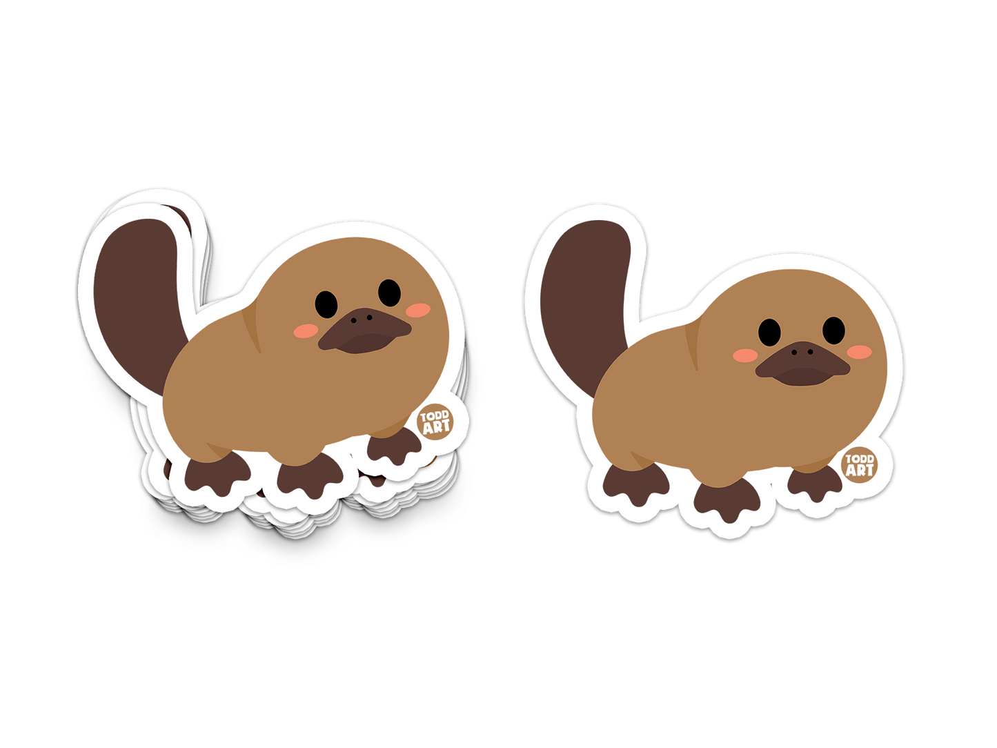 Boo Boo Buddies™ Platypus Vinyl Sticker – Cute Kawaii Platypus Decal, Waterproof 3″ Die‑Cut