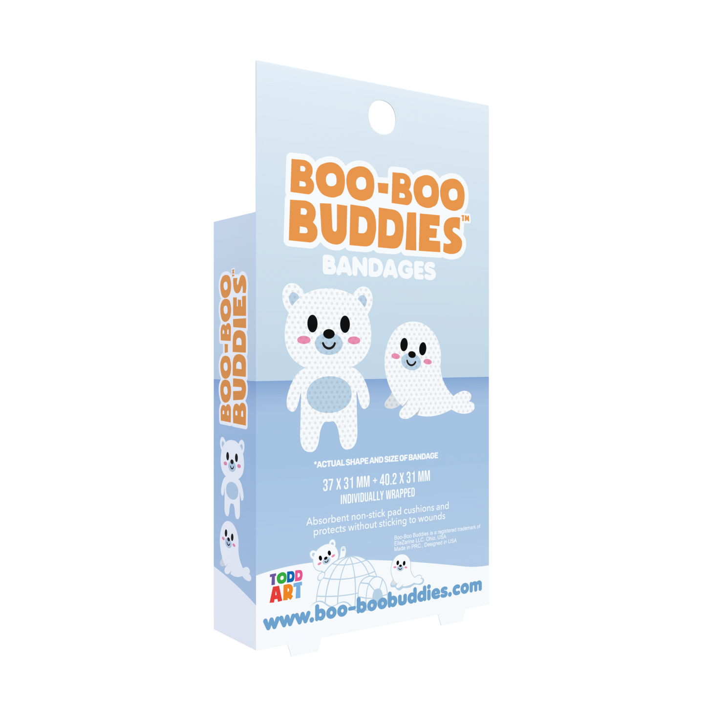 Boo Boo Buddies® Polar Bear & Seal Bandages – 24 Count | Arctic Kids Bandages | Free Shipping