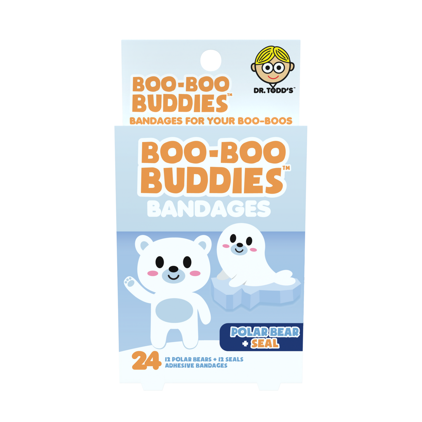 Boo Boo Buddies® Polar Bear & Seal Bandages – 24 Count | Arctic Kids Bandages | Free Shipping