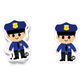 Boo Boo Buddies™ Policeman Sticker – Cute Kawaii Police Officer Vinyl Decal, Waterproof 3″ Die‑Cut