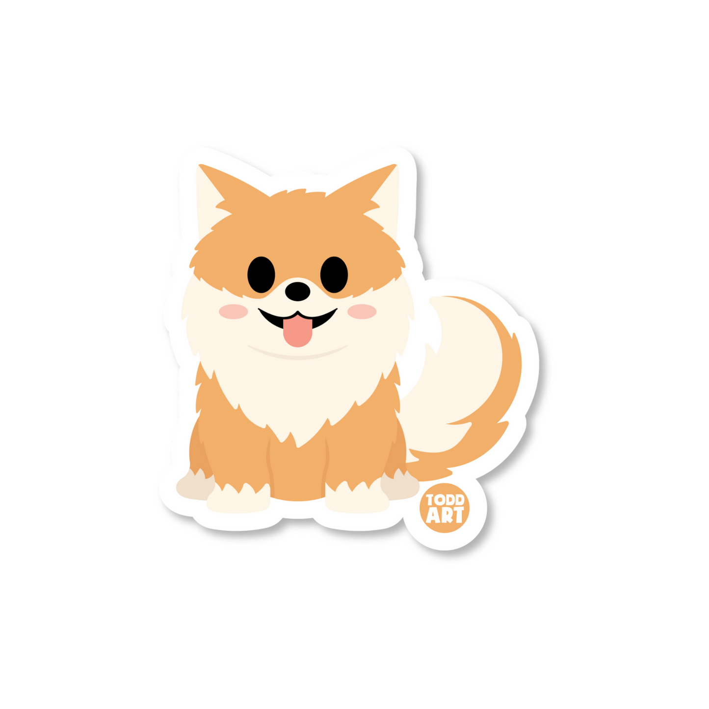 Boo Boo Buddies Pomeranian sticker — waterproof, UV-resistant 3″ vinyl decal perfect for water bottles & laptops
