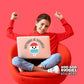 Boo Boo Buddies™ Washing Machine Sticker – Cute Kawaii Vinyl Sticker, Waterproof Glossy 3″