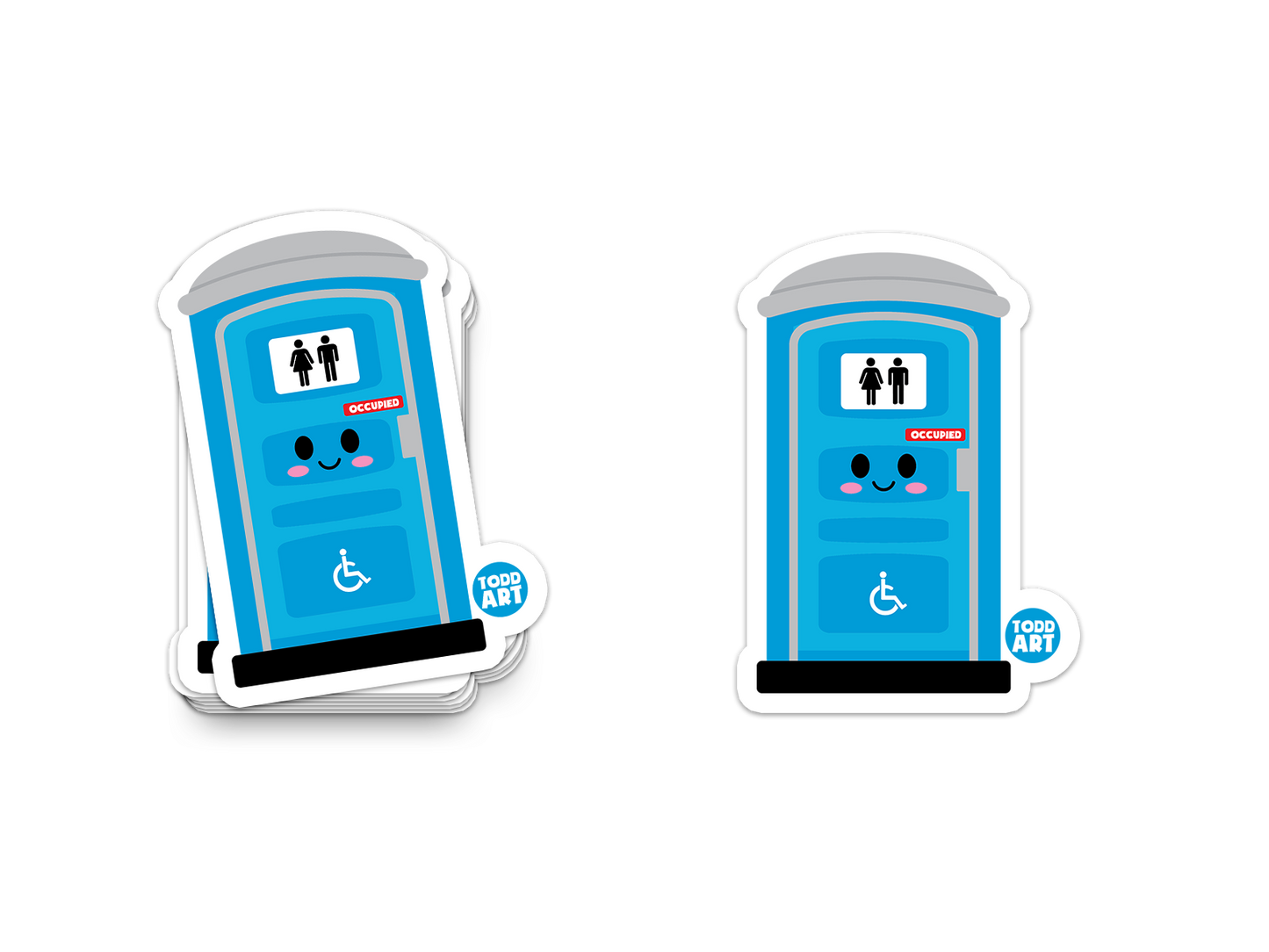 Porta Potty - 3" Art Sticker