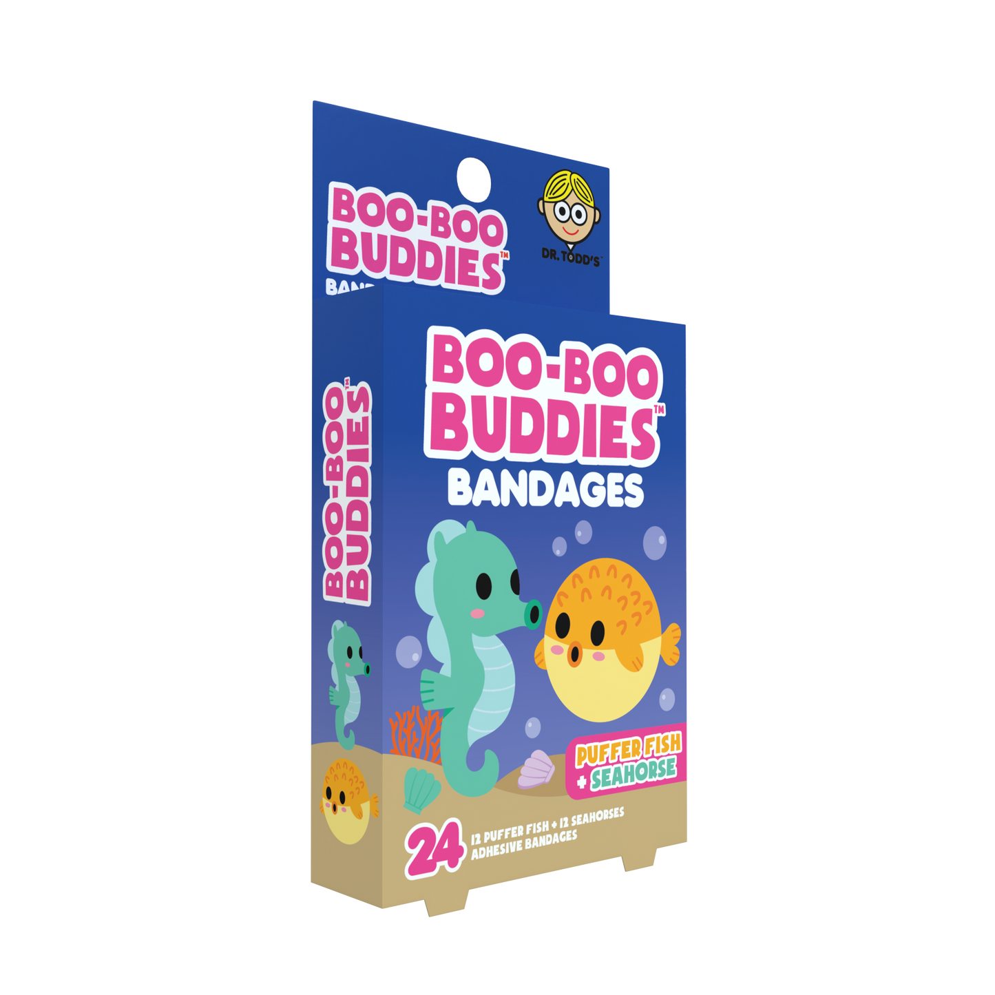 Pufferfish & Seahorse Bandages | 24 Count | Boo Boo Buddies