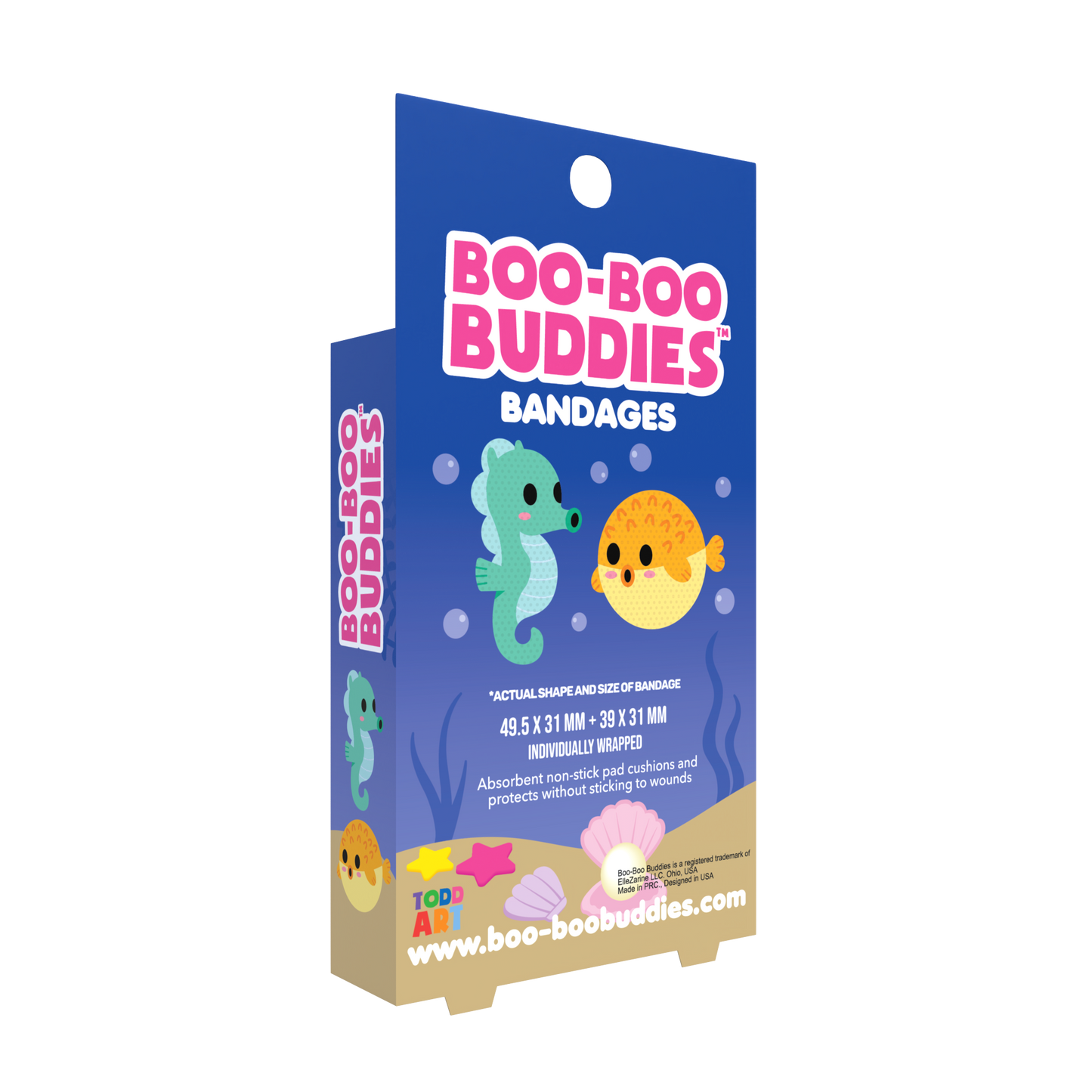 Pufferfish & Seahorse Bandages | 24 Count | Boo Boo Buddies