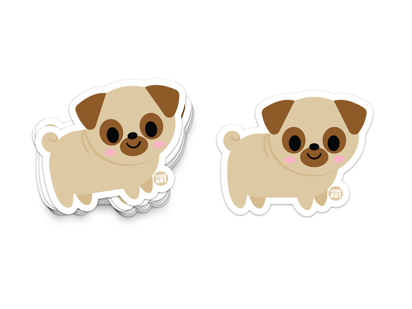 Pug Vinyl Sticker