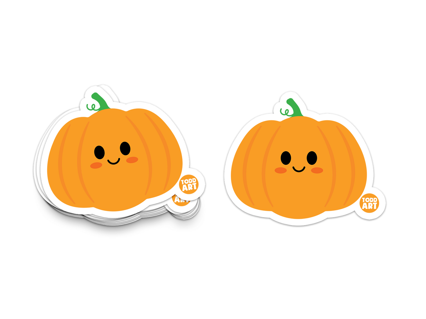 Pumpkin - 3" Art Sticker