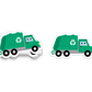 Recycling Truck Vinyl Sticker – 1-Inch Waterproof Sticker for Kids, Water Bottles & School Supplies