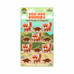 Boo-Boo Buddies® Red Panda and Pangolin Sticker Sheet with 12 cute 1-inch vinyl stickers featuring smiling red pandas and scaly pangolins, great for decorating laptops, water bottles, and school supplies
