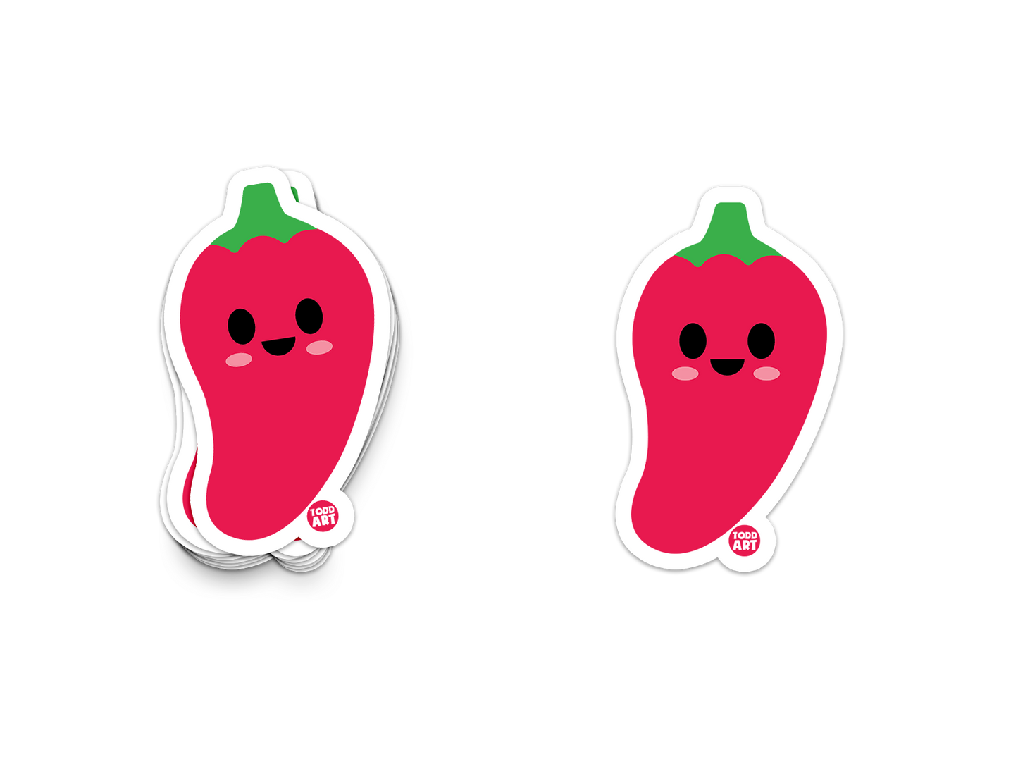 Red Pepper - 3" Art Sticker
