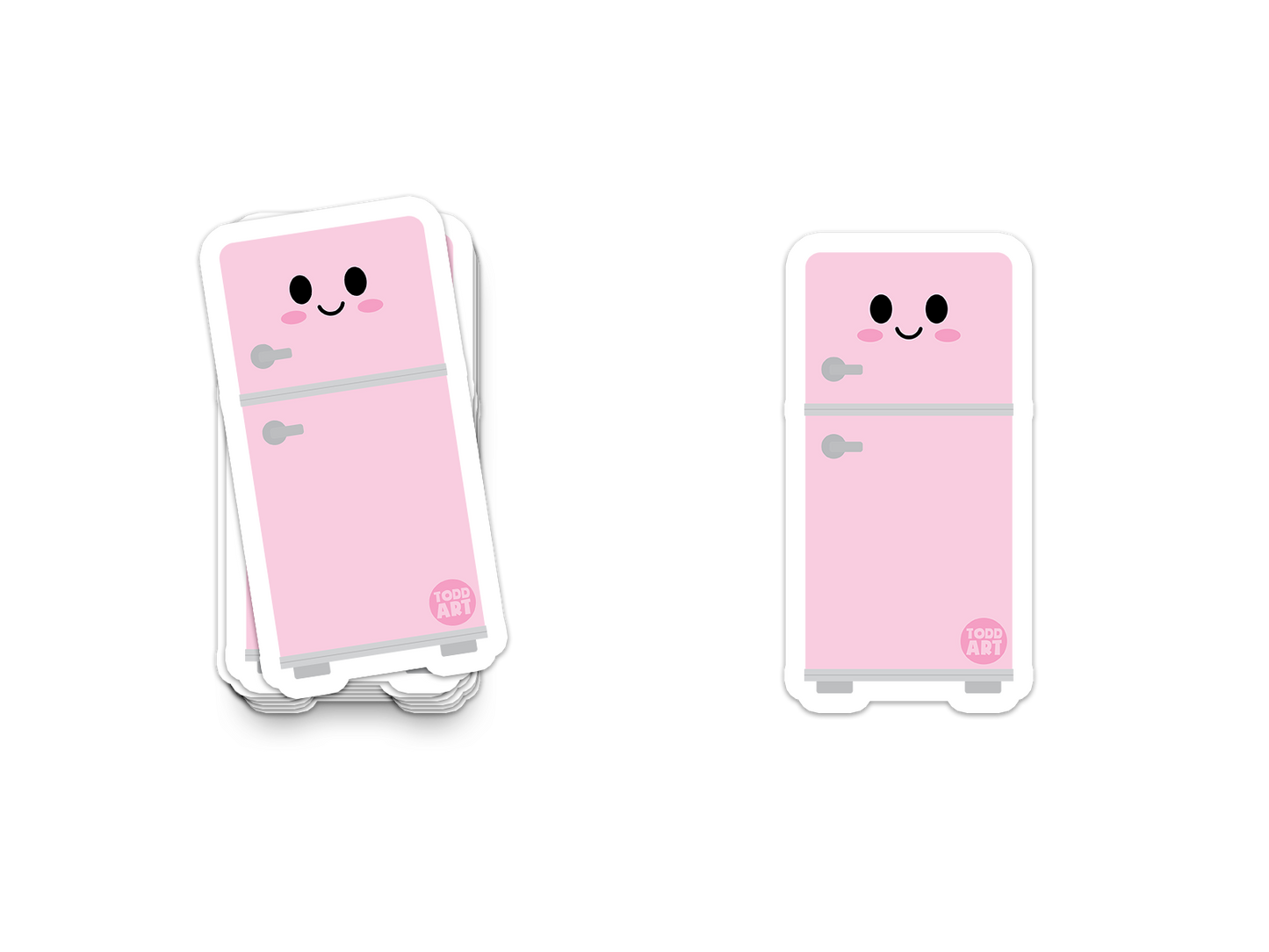 Refrigerator - 3" Art Sticker