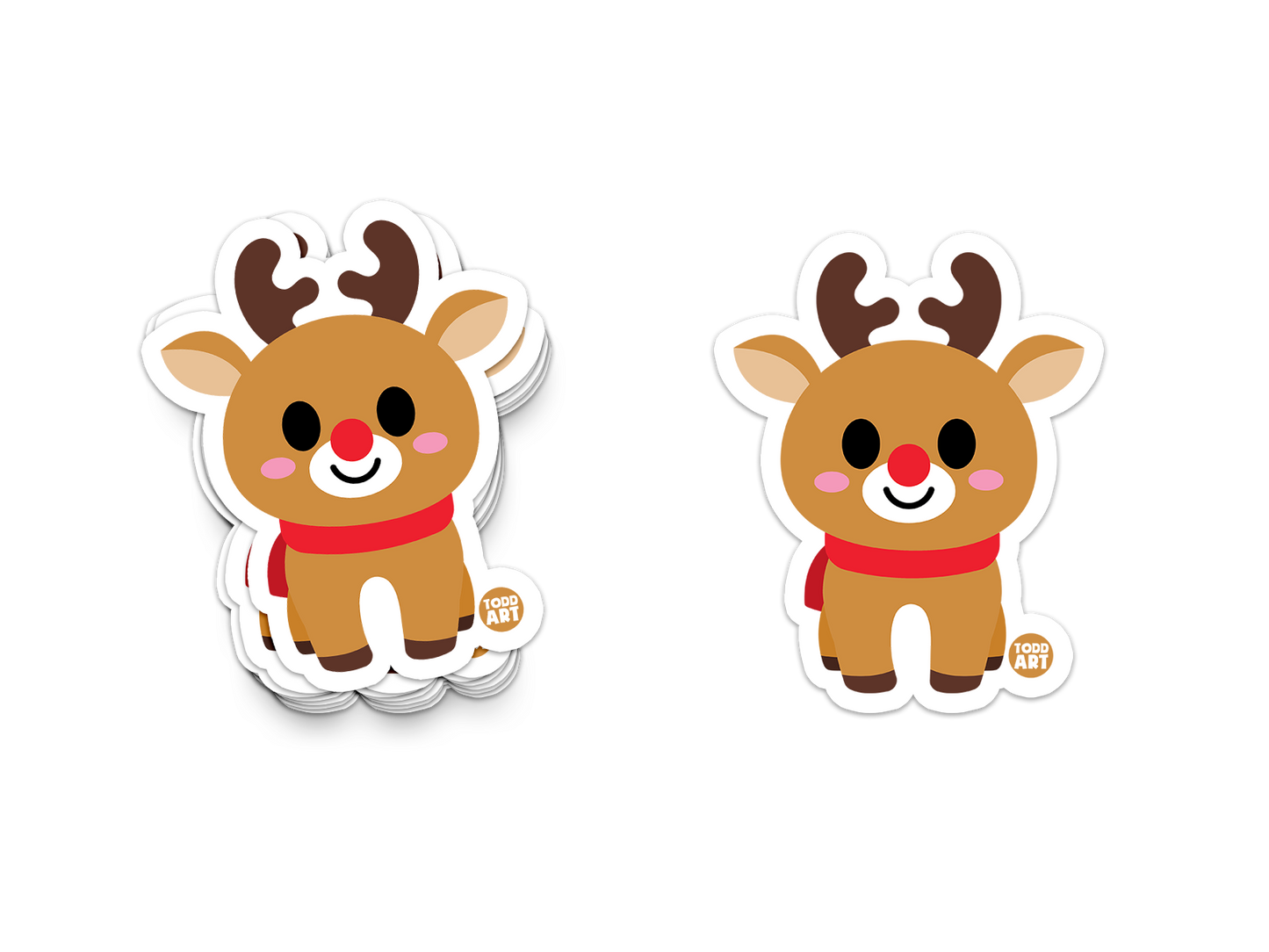 Rudolph Reindeer Sticker