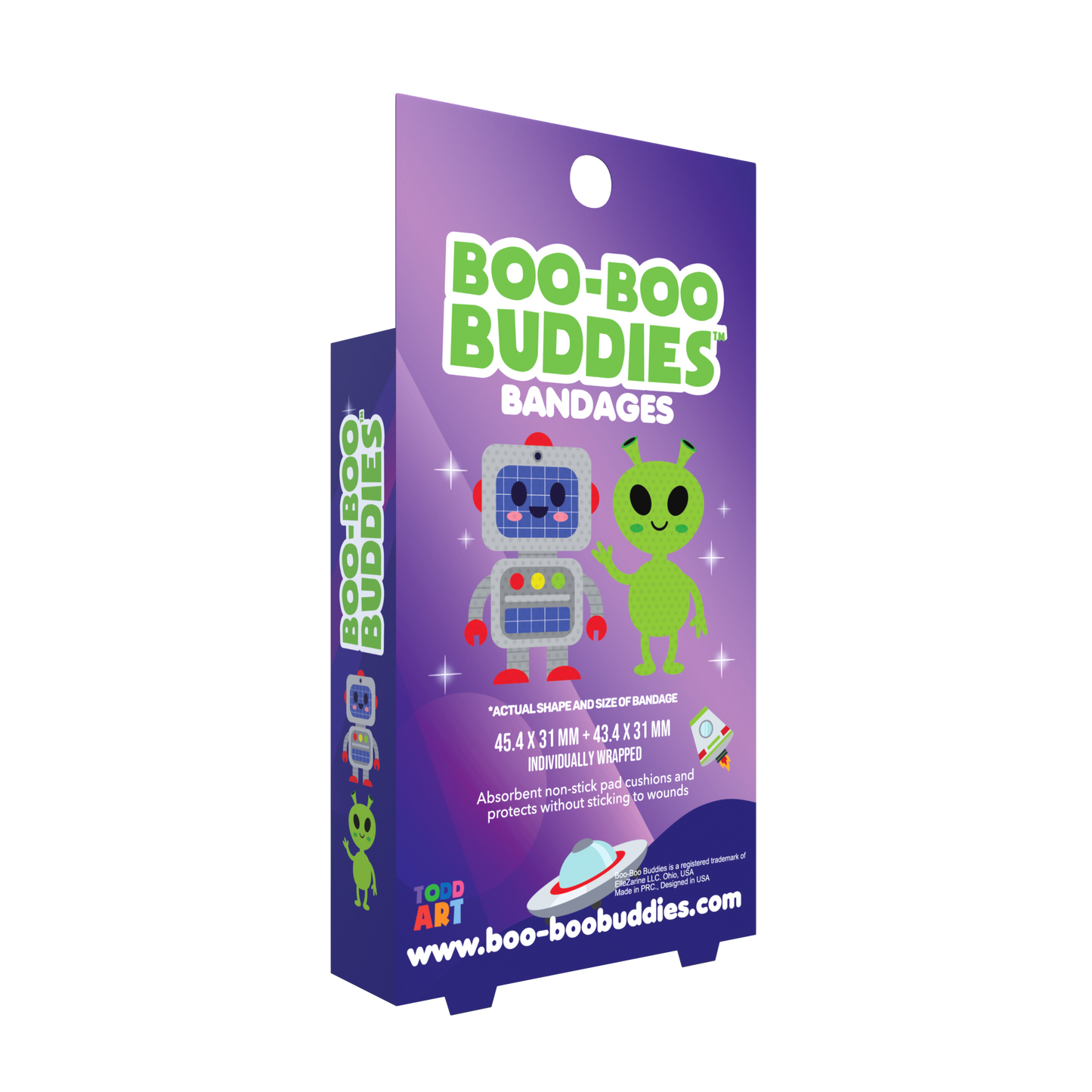 Robot + Alien Bandages for Kids – Dr. Todd’s Boo-Boo Buddies® | 24 Pack