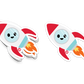 Rocketship - 3" Art Sticker