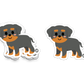 Boo Boo Buddies™ Rottweiler Dog Sticker – Cute Kawaii Rottweiler Vinyl Decal, Waterproof 3″ Die‑Cut
