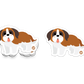 Boo Boo Buddies™ St Bernard Dog Sticker – Cute Kawaii Saint Bernard Vinyl Decal, Waterproof 3″ Die‑Cut
