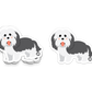 Boo Boo Buddies™ Sheepdog Dog Sticker – Cute Kawaii Sheepdog Vinyl Decal, Waterproof 3″ Die‑Cut