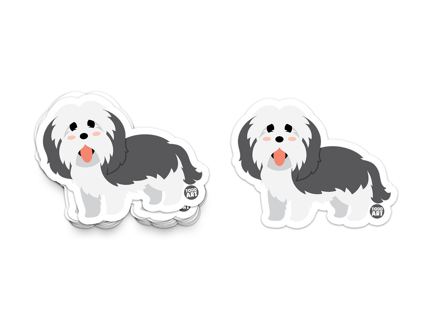 Boo Boo Buddies™ Sheepdog Dog Sticker – Cute Kawaii Sheepdog Vinyl Decal, Waterproof 3″ Die‑Cut