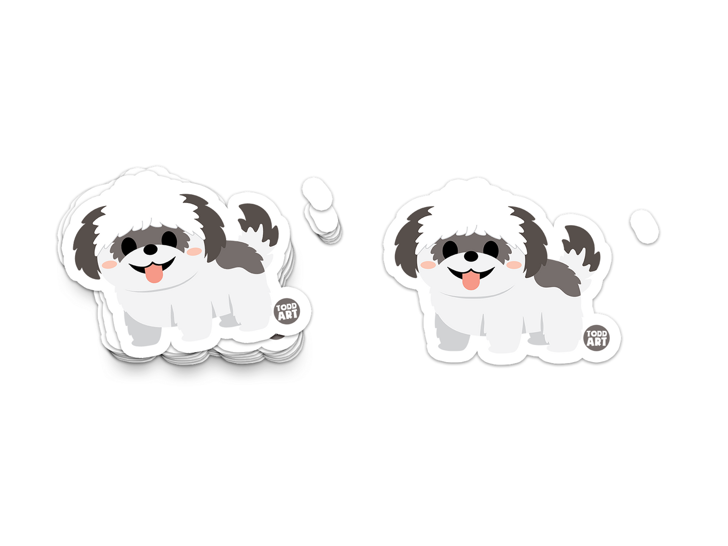 Shih Tzu Sticker , Decal, Waterproof 3″ Die‑Cut, Cute Kawaii  Boo Boo Buddies™