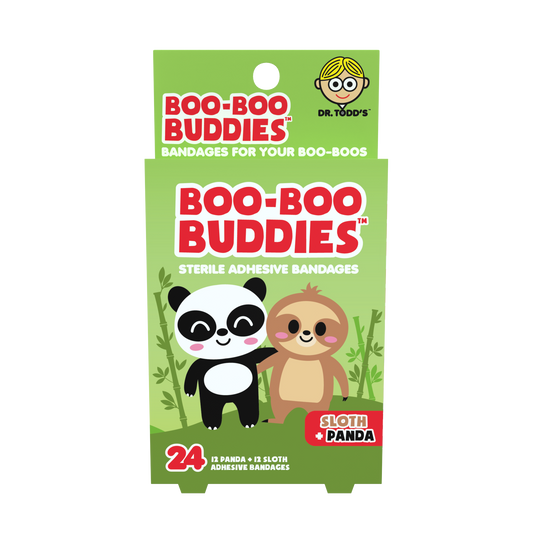 Sloth & Panda Bandages for Kids – Waterproof, Latex-Free, 24 Count