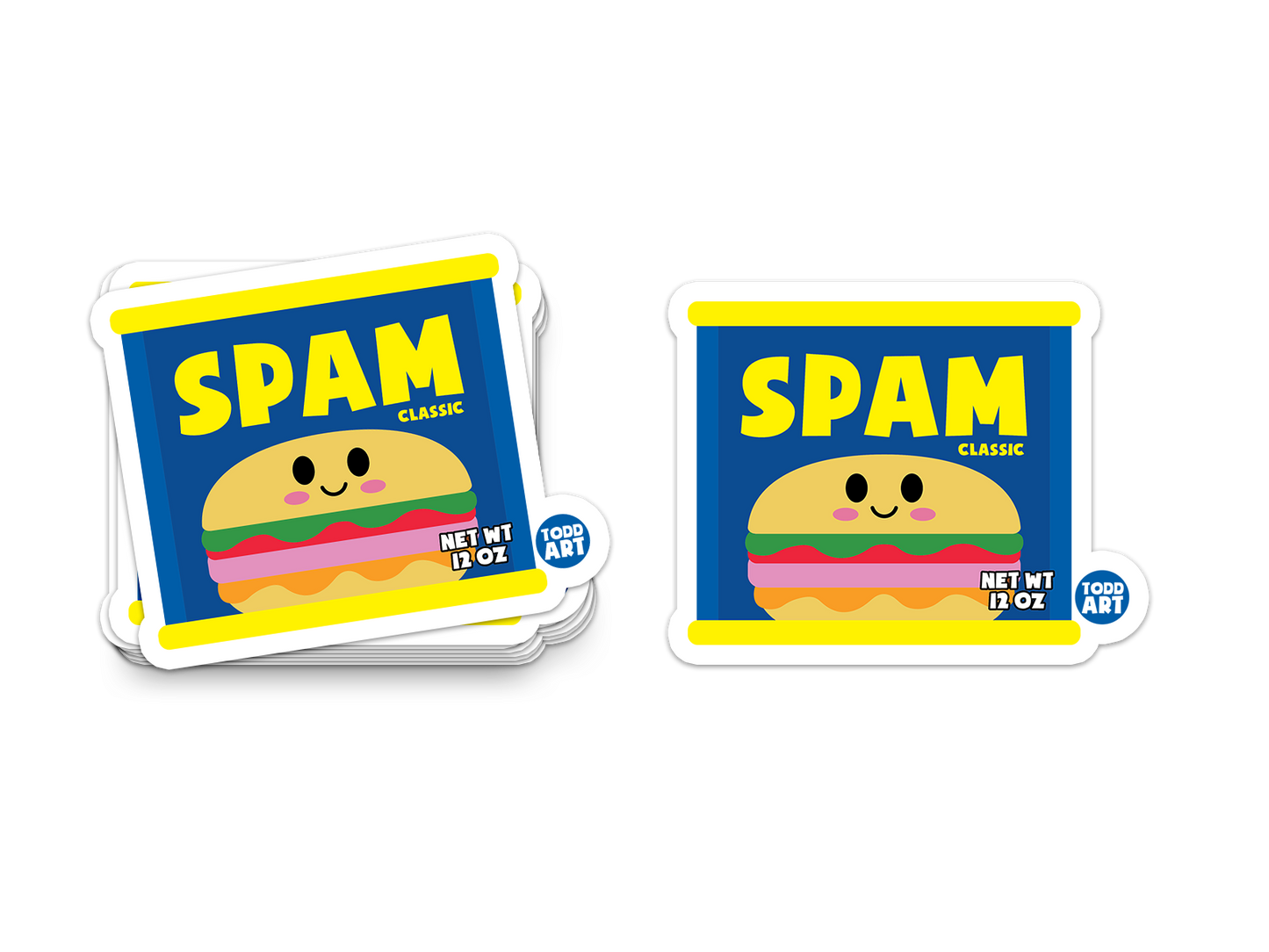 Boo Boo Buddies™ Spam Can Sticker – Cute Kawaii Spam Can Vinyl Decal, Waterproof 3″ Die‑Cut