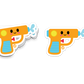 Boo Boo Buddies™ Water-Squirt Gun Sticker – Cute Kawaii Vinyl Sticker, Waterproof Glossy 3″