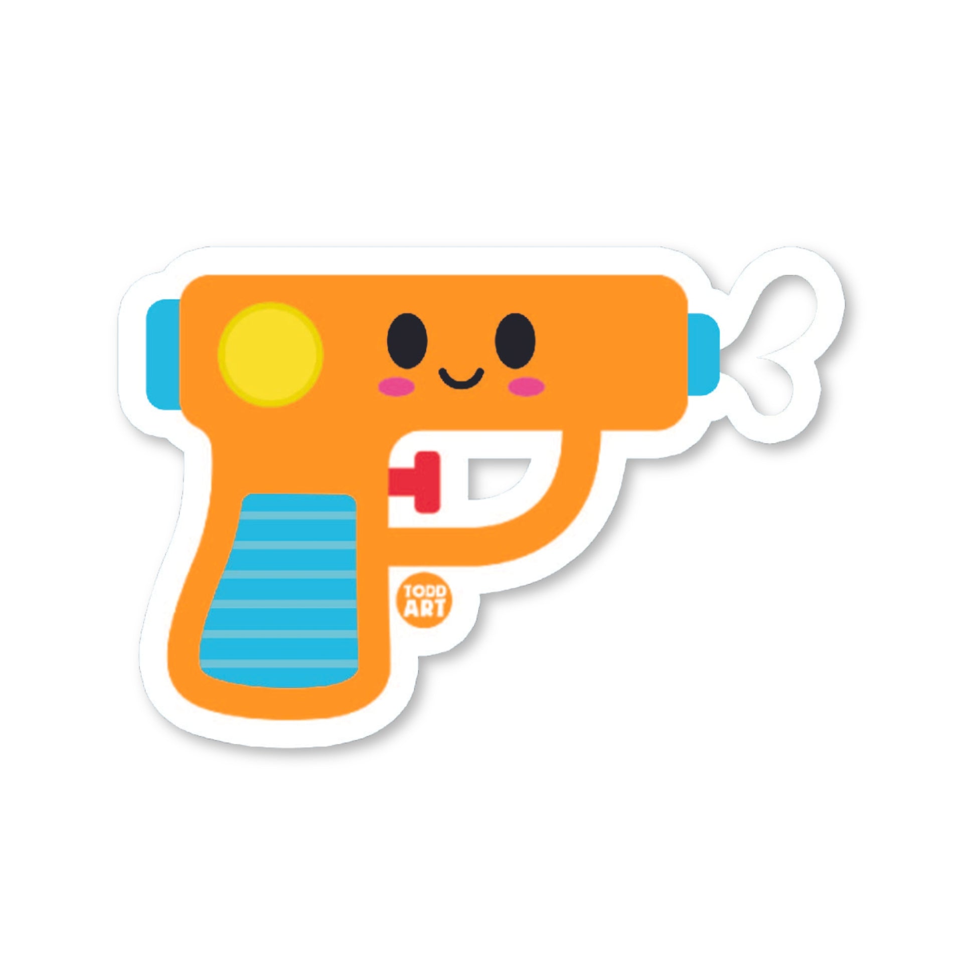 Boo Boo Buddies water gun vinyl sticker — 3″ glossy waterproof, UV‑resistant die‑cut ideal for crafts & journals