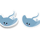Boo Boo Buddies™ Stingray Sticker – Cute Kawaii Vinyl Sticker, Waterproof Glossy 3″ Die‑Cut