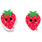 Boo Boo Buddies™ Strawberry Sticker – Cute Kawaii Vinyl Sticker, Waterproof Glossy 3″ Die‑Cut