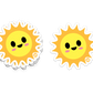 Boo Boo Buddies™ Sun Sticker – Cute Kawaii Vinyl Sticker, Waterproof Glossy 3″ Die‑Cut