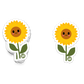 Boo Boo Buddies™ Sunflower Sticker – Cute Kawaii Vinyl Sticker, Waterproof Glossy 3″ Die‑Cut