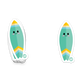 Boo Boo Buddies™ Surfboard Sticker – Cute Kawaii Vinyl Sticker, Waterproof Glossy 3″ Die‑Cut
