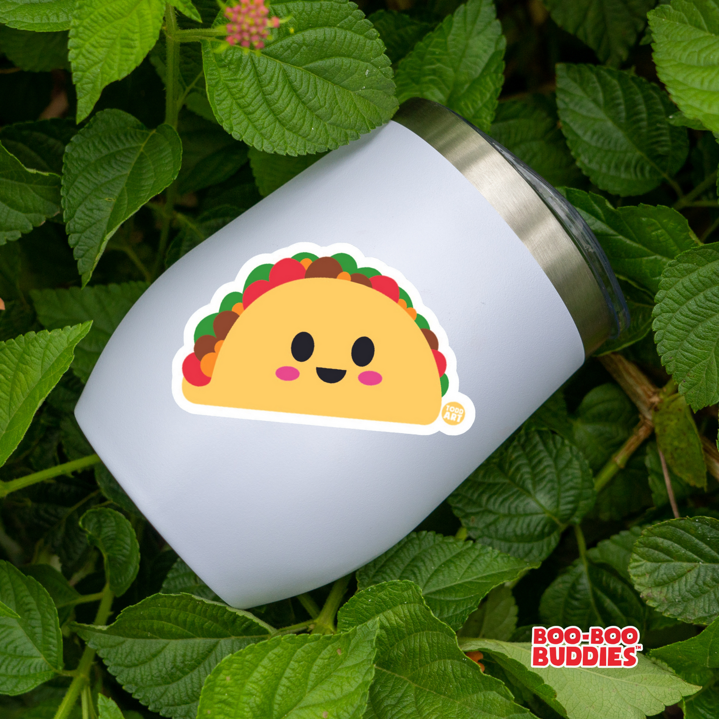 Boo Boo Buddies™ Whoopie Cushion Sticker – Cute Kawaii Vinyl Sticker, Waterproof Glossy 3″ Die‑Cut